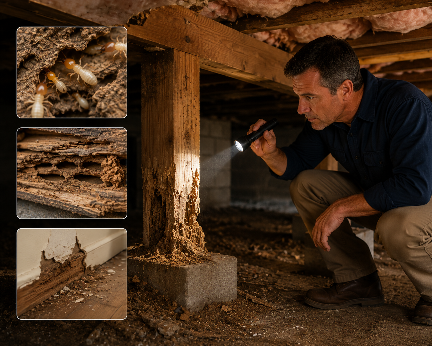 Pest control professional at home